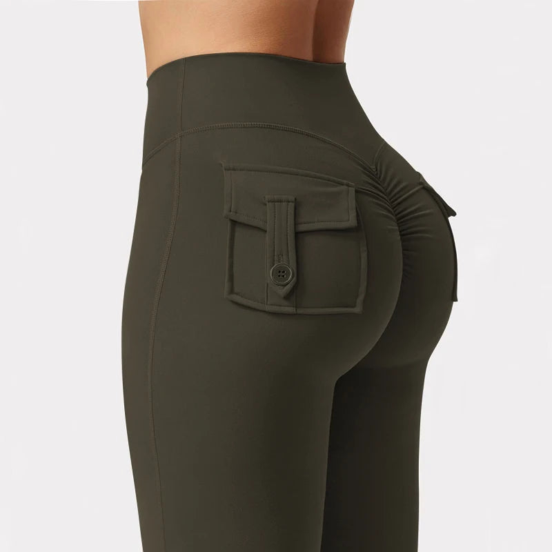 Leggings Donna Vita Alta Stretch con Tasche – Fitness & Yoga Comfort