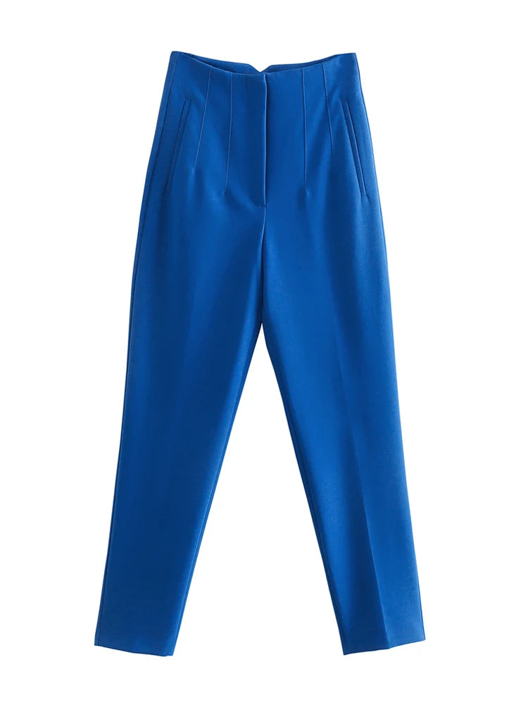 Pantaloni Vintage a Vita Alta con Zip per Donna - Eleganti e Comodi