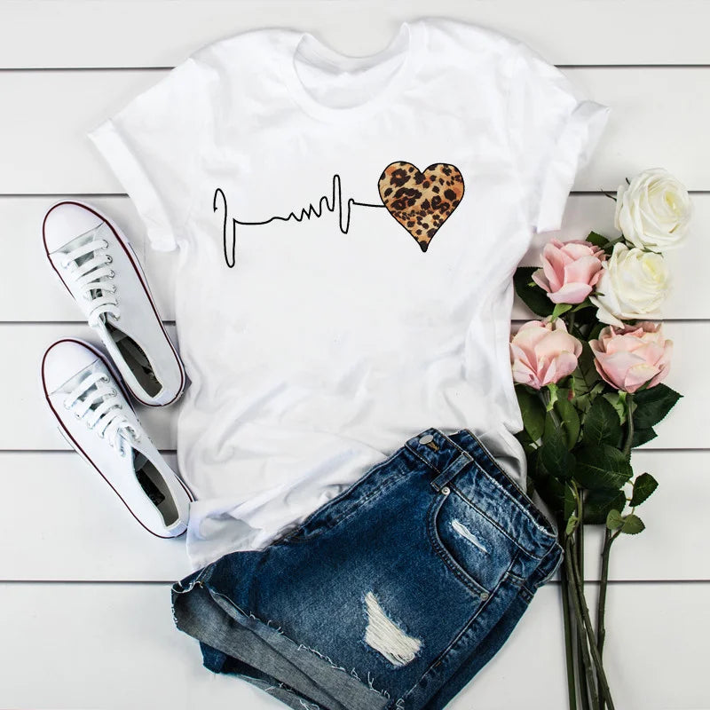 T-shirt Donna Estiva Anni '90 con Stampa Maglietta donna estiva