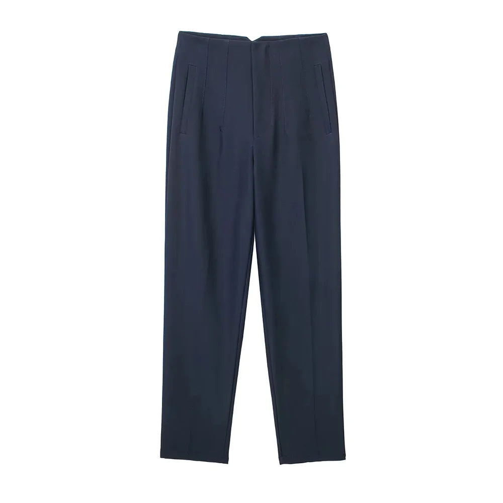 Pantaloni Vintage a Vita Alta con Zip per Donna – Eleganti e Comodi