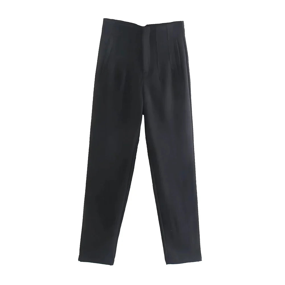 Pantaloni Vintage a Vita Alta con Zip per Donna – Eleganti e Comodi