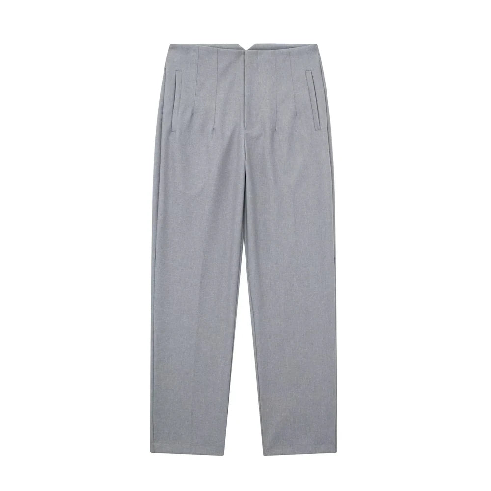 Pantaloni Vintage a Vita Alta con Zip per Donna - Eleganti e Comodi
