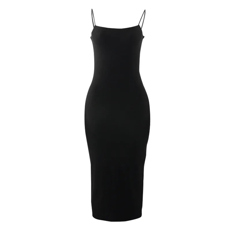 Abito Estivo Donna Sexy ed Elegante Bodycon Senza Maniche e Schiena Scoperta