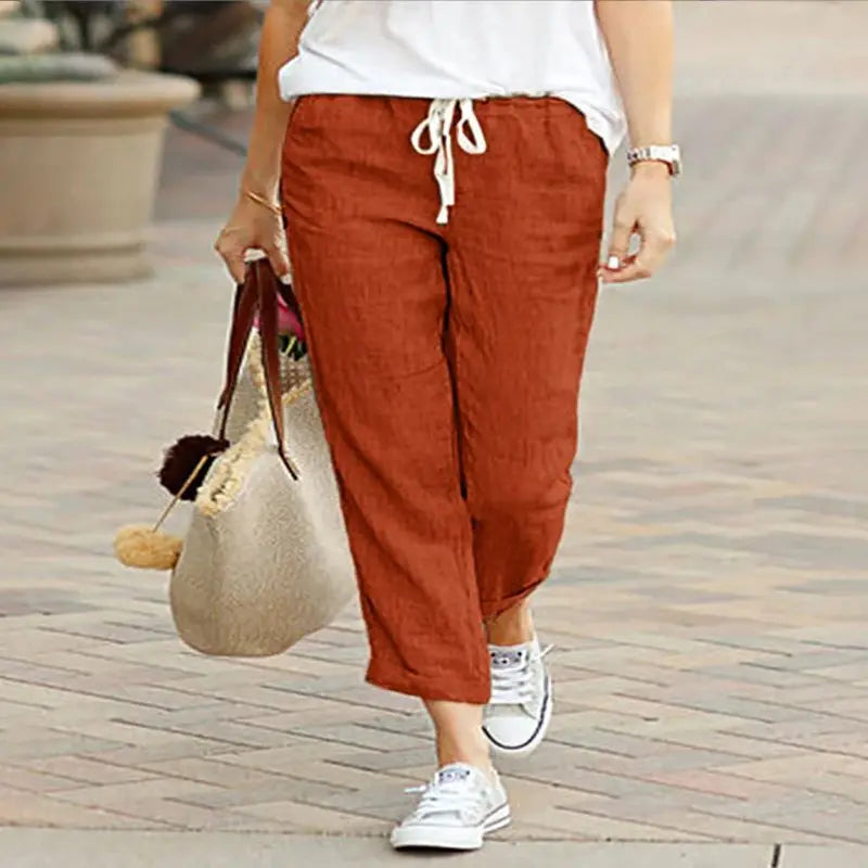 Pantaloni Donna Neri Autunnali Y2K con Coulisse – Casual e Eleganti