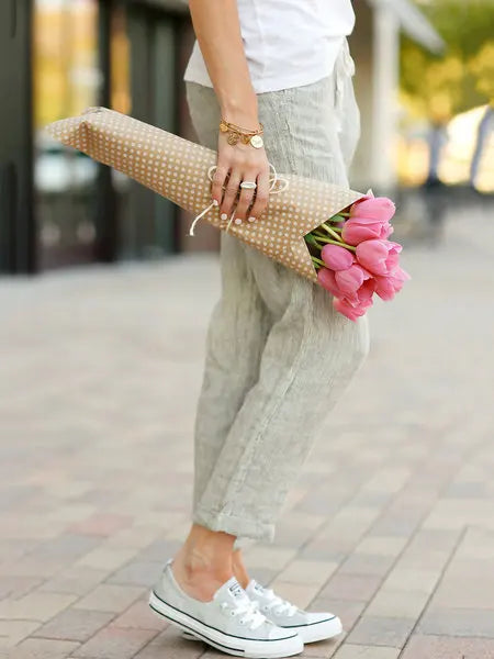 Pantaloni Donna Neri Autunnali Y2K con Coulisse – Casual e Eleganti