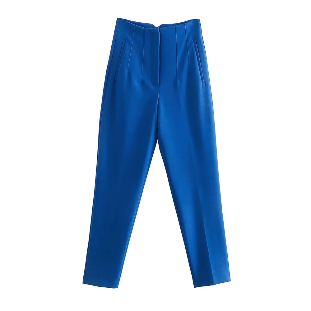 Pantaloni Vintage a Vita Alta con Zip per Donna – Eleganti e Comodi