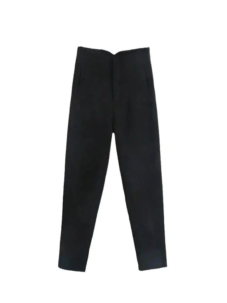 Pantaloni Vintage a Vita Alta con Zip per Donna - Eleganti e Comodi