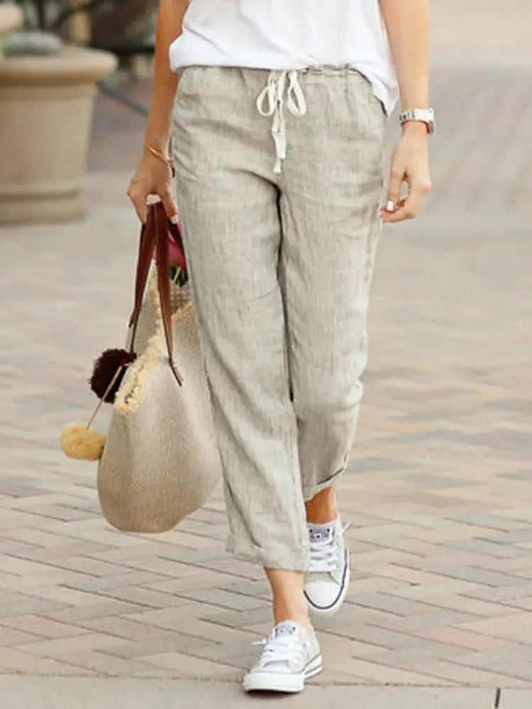 Pantaloni Donna Neri Autunnali Y2K con Coulisse – Casual e Eleganti
