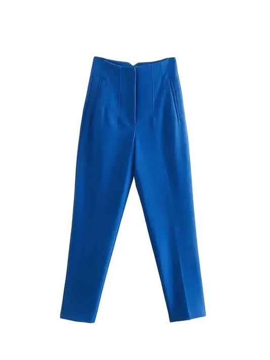 Pantaloni Vintage a Vita Alta con Zip per Donna - Eleganti e Comodi